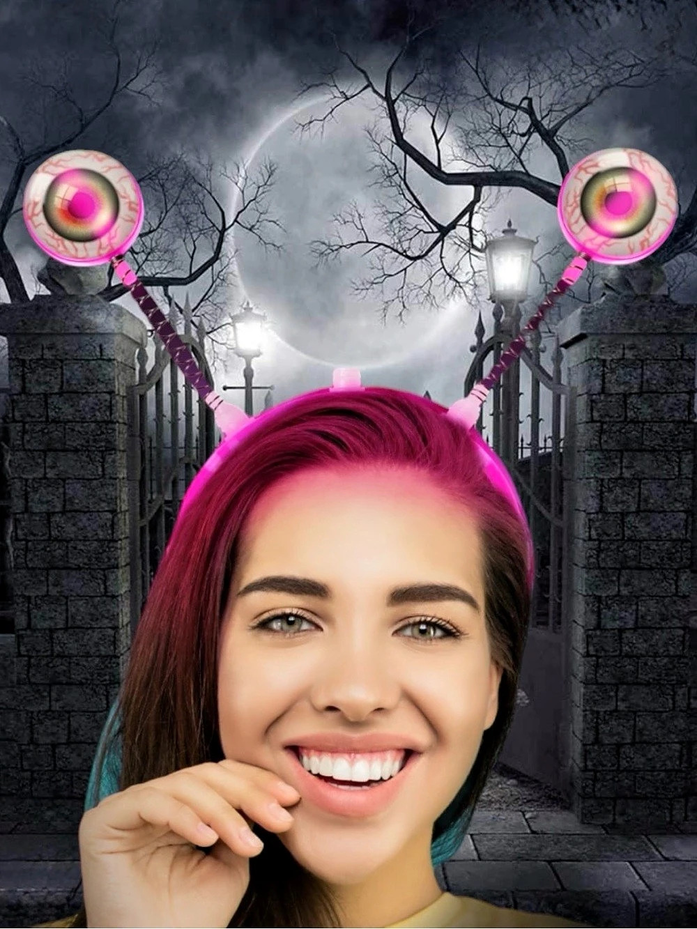 $2 Add-on | Glow Halloween Headband in Pink & Black